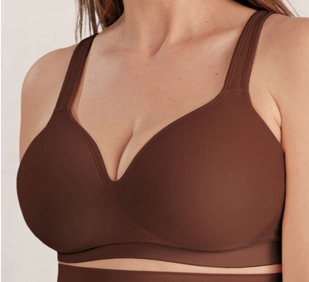 Shapermint Essentials Sweetheart Wireless Contour Bra | M, Chocolate Brown NEW